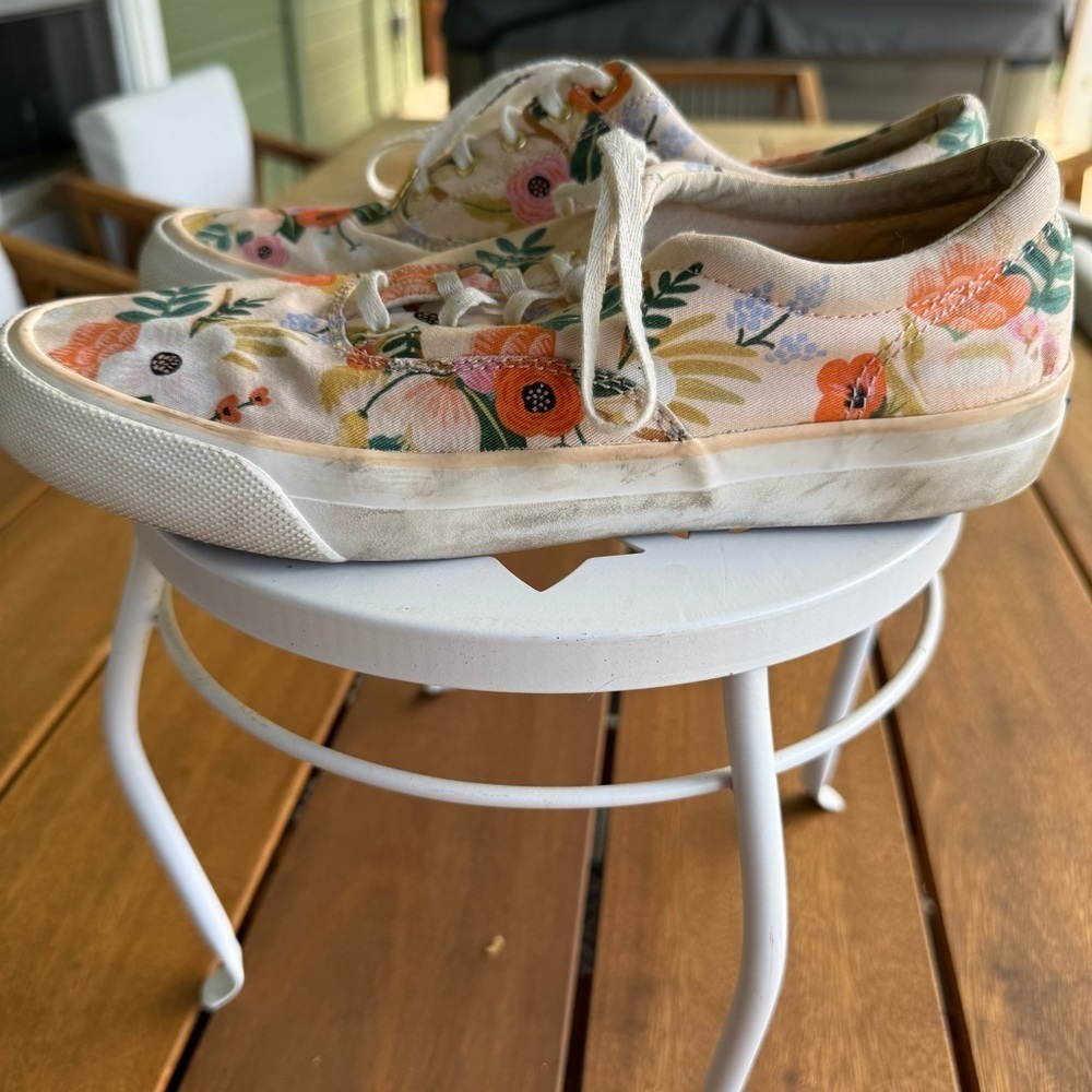Keds‎ X Rifle Paper Co. Anchor Lively Floral Canvas Sneakers Women’s Size 9.5